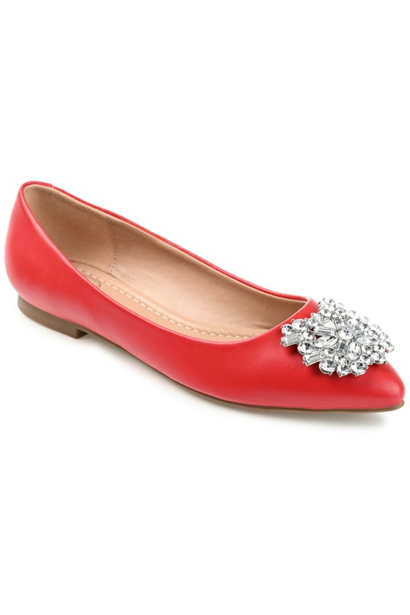 Womens Renzo Slip On Pointed Toe Ballet Dress Flats, Widths Available