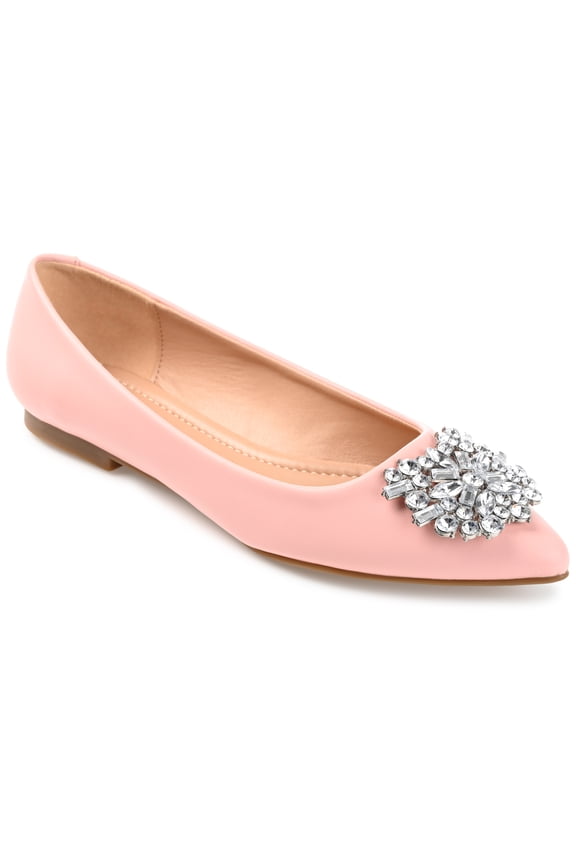 Womens Renzo Slip On Pointed Toe Ballet Dress Flats, Widths Available