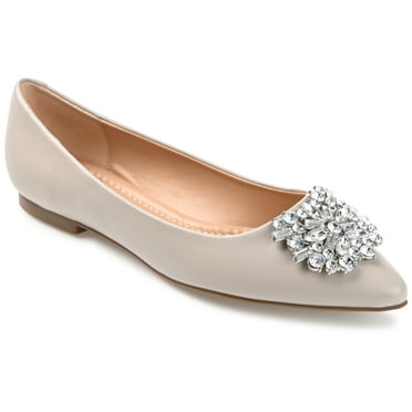 Journee Womens Renzo Slip On Pointed Toe Ballet Dress Flats, Widths Available