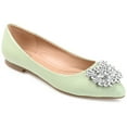 thumbnail image 1 of Journee Womens Renzo Slip On Pointed Toe Ballet Dress Flats, Widths Available, 1 of 10