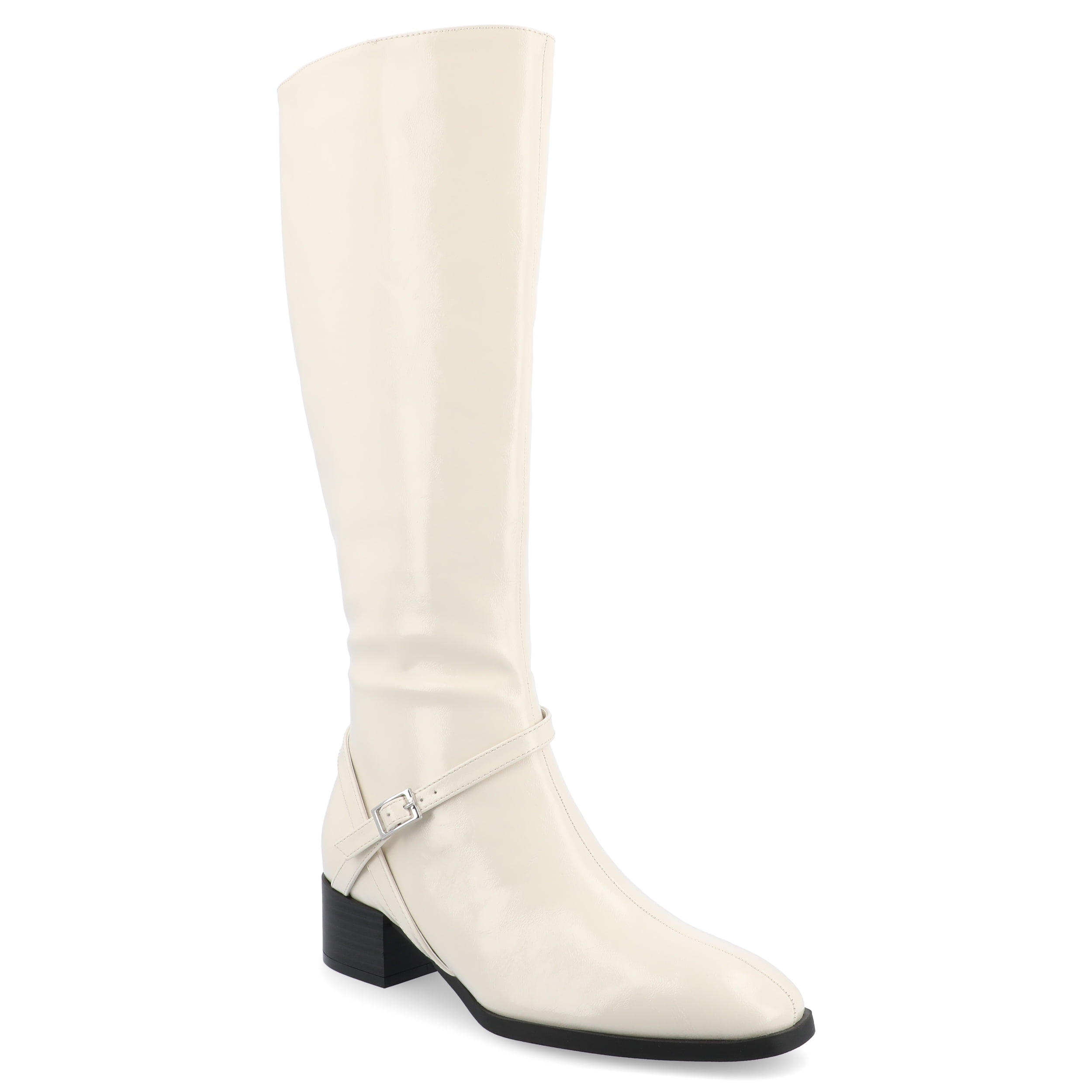 Journee Womens Rhianah Tru Comfort Foam Wide Width Wide Calf Stacked Block Heel Square Toe Boots