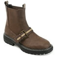 thumbnail image 1 of Journee Womens Rilie Round Toe Block Heel Ankle Booties, 1 of 9