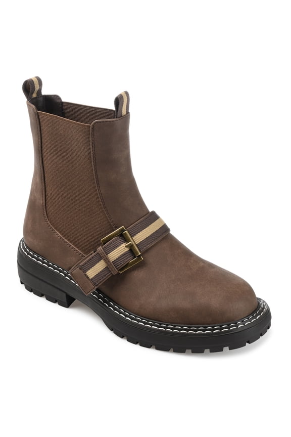 Womens Rilie Round Toe Block Heel Ankle Booties