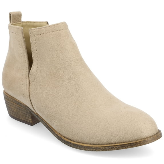 Journee Womens Rimi Pull On Stacked Heel Booties, Widths Available