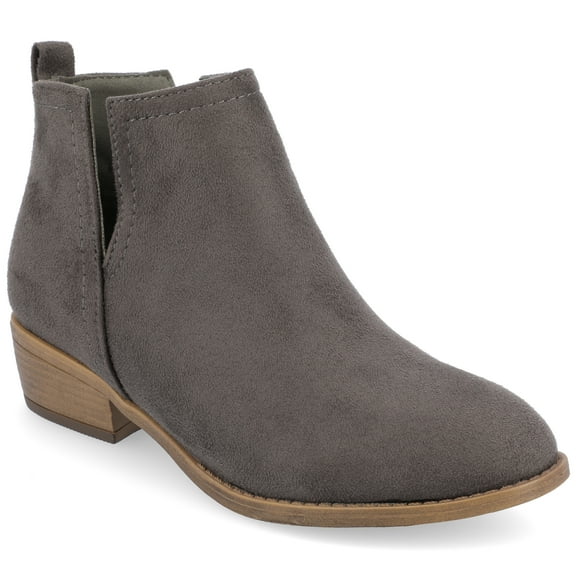 Journee Womens Rimi Pull On Stacked Heel Booties, Widths Available