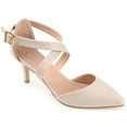 thumbnail image 1 of Journee Womens Riva Pointed Toe Mid Heel Pumps, Widths Available, 1 of 10