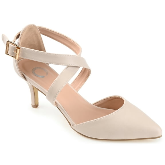 Journee Womens Riva Pointed Toe Mid Heel Pumps, Widths Available