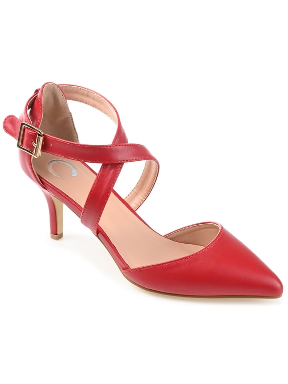 Womens Riva Pointed Toe Mid Heel Pumps, Widths Available