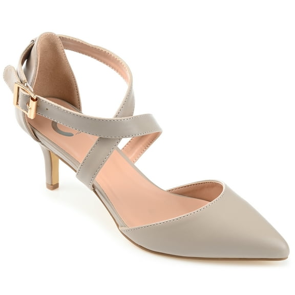 Journee Womens Riva Pointed Toe Mid Heel Pumps, Widths Available