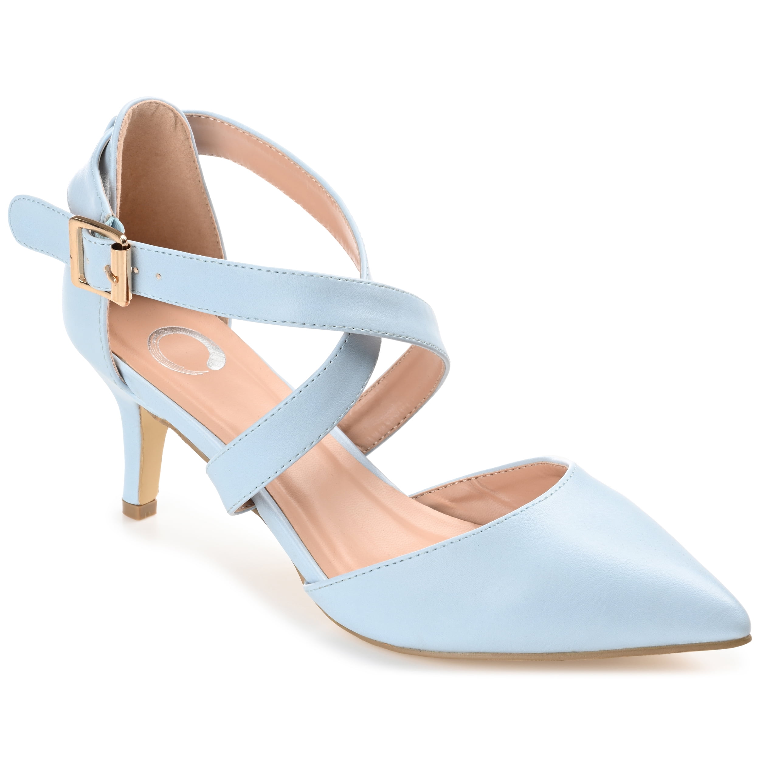 Journee Womens Riva Pointed Toe Mid Heel Pumps, Widths Available