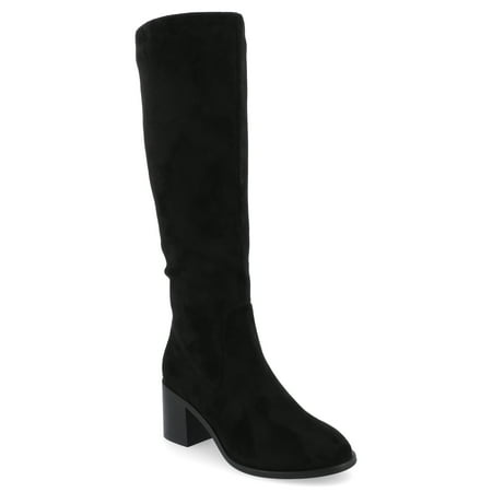 Journee Womens Romilly Stacked Block Heel Round Toe Boots
