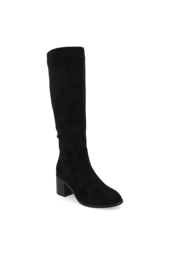 Womens Romilly Tru Comfort Foam Wide Width Wide Calf Stacked Block Heel Round Toe Boots