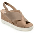 thumbnail image 1 of Journee Womens Ronnie Wedge Heel Slip On Sandals, 1 of 8