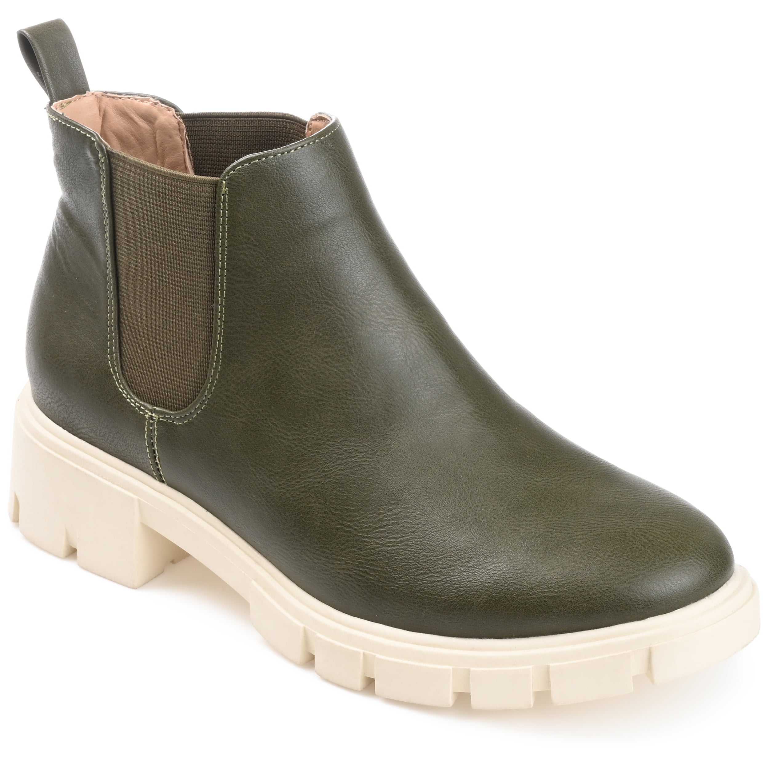 Journee Womens Rorke Pull On Block Heel Booties