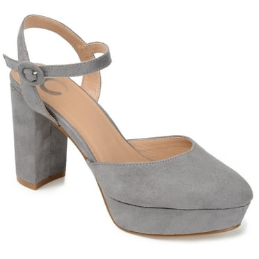 Journee Womens Roslynn Almond Toe High Block Heel Pumps, Widths Available