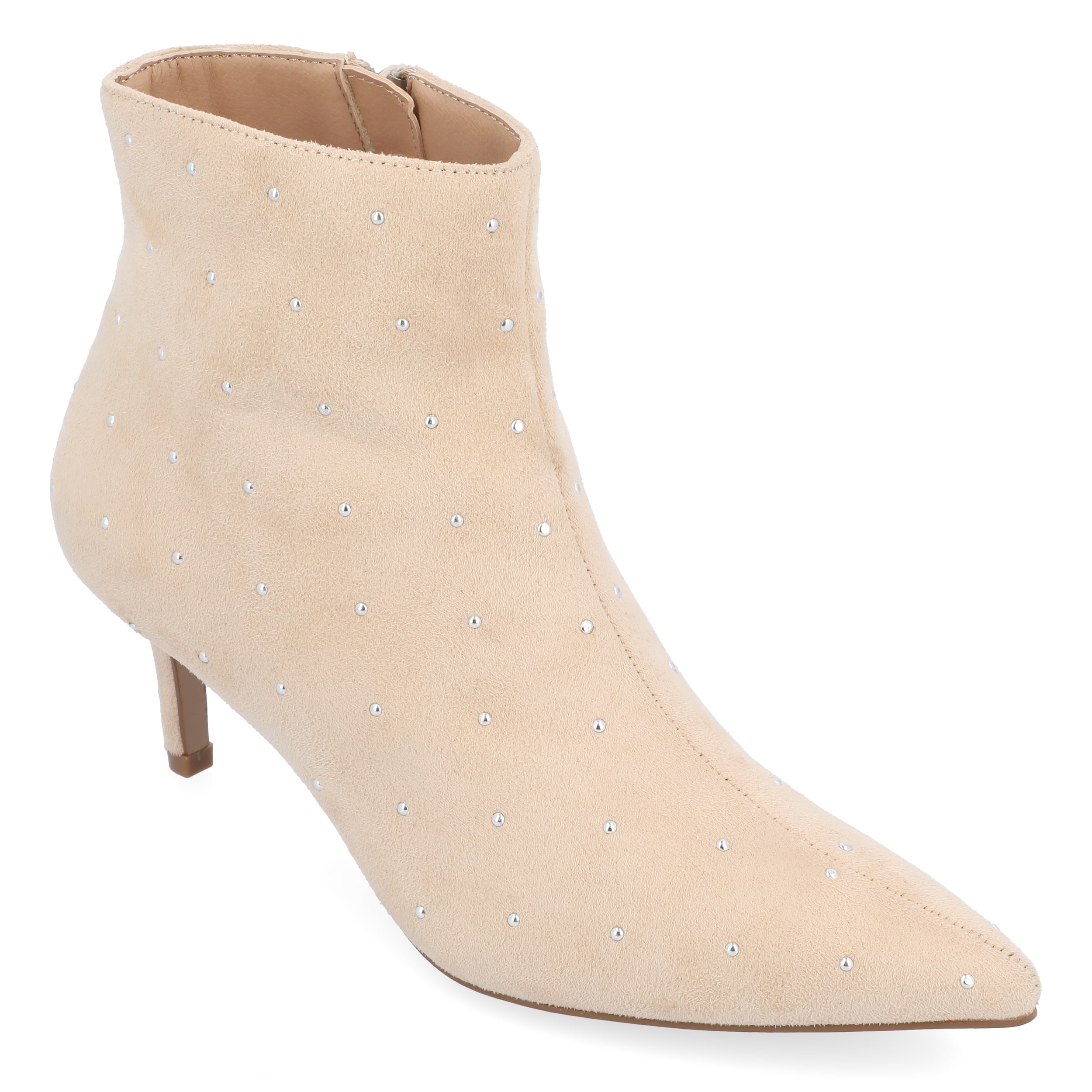 Journee Womens Rossia Inside Zip Kitten Heel Booties