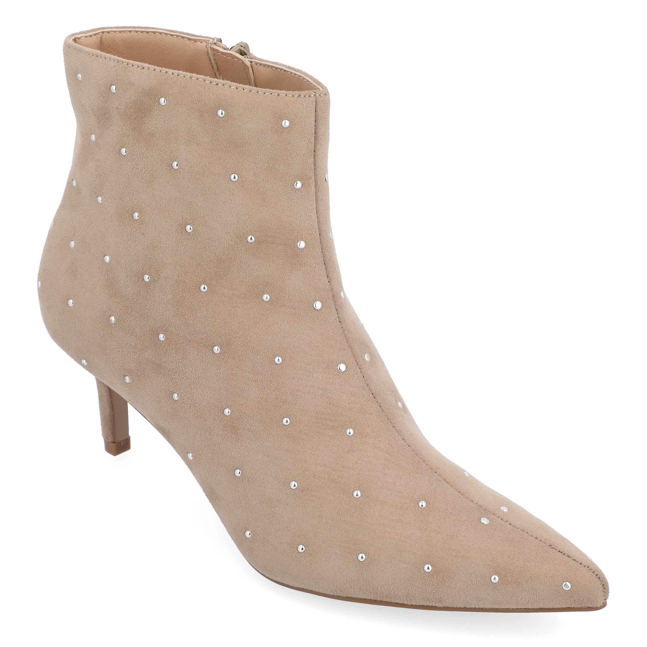 Journee Womens Rossia Inside Zip Kitten Heel Booties