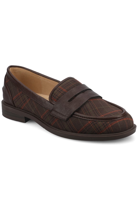 Womens Round Toe Block Heel Comfort Penny Loafer, Widths Available