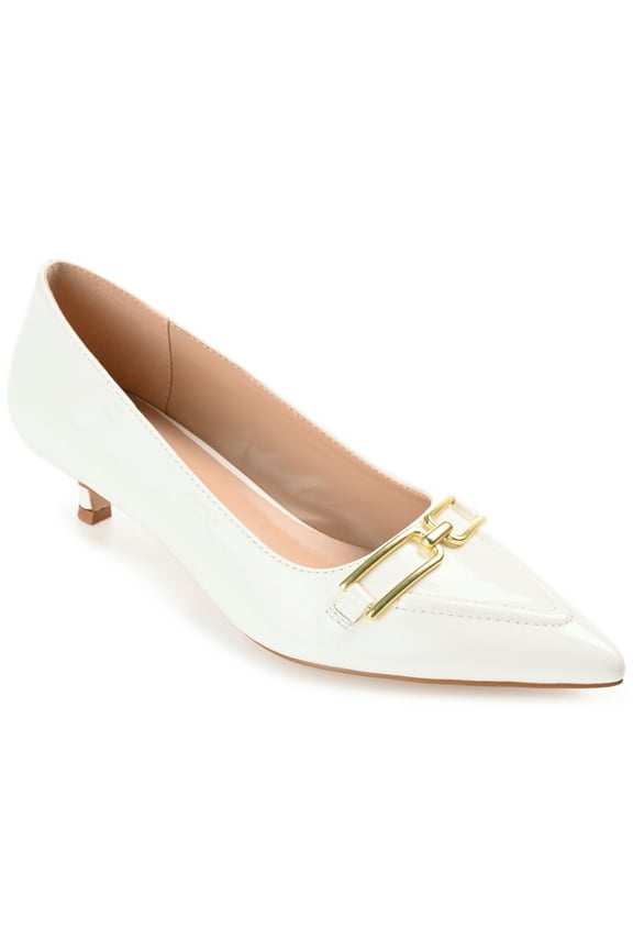 Womens Rumi Kitten Heel Loafer Pointed Toe Pumps, Widths Available