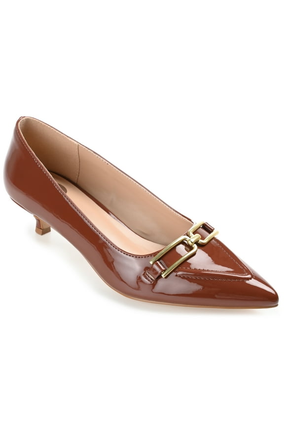 Womens Rumi Kitten Heel Loafer Pointed Toe Pumps, Widths Available