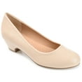 thumbnail image 1 of Journee Womens Saar Comfort Insole Narrow Width Round Toe Kitten Heel Pumps, 1 of 10