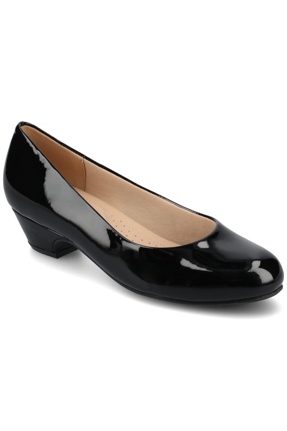 Womens Saar Comfort Insole Round Toe Block Heel Pumps