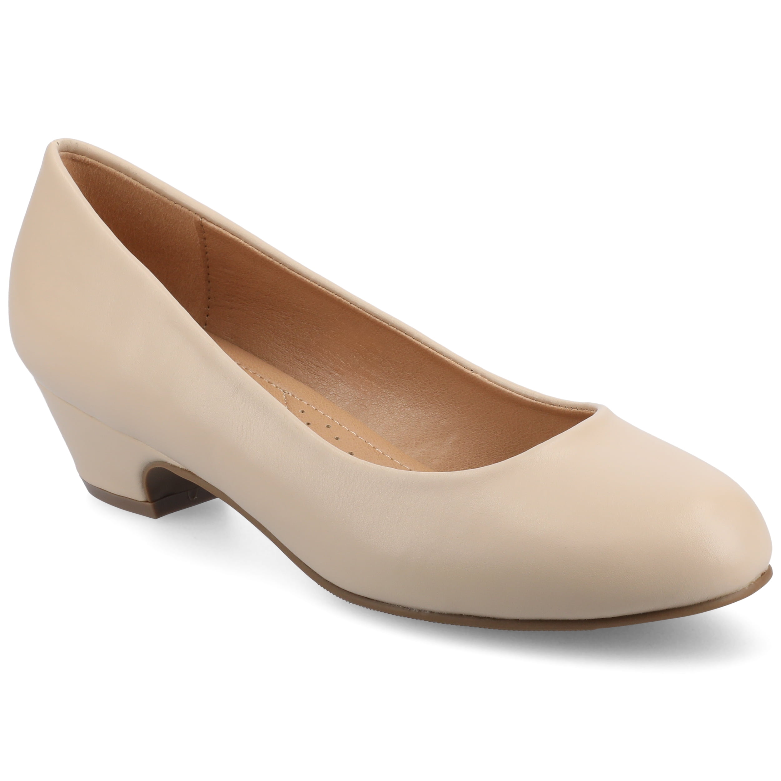 Journee Womens Saar Comfort Insole Round Toe Block Heel Pumps