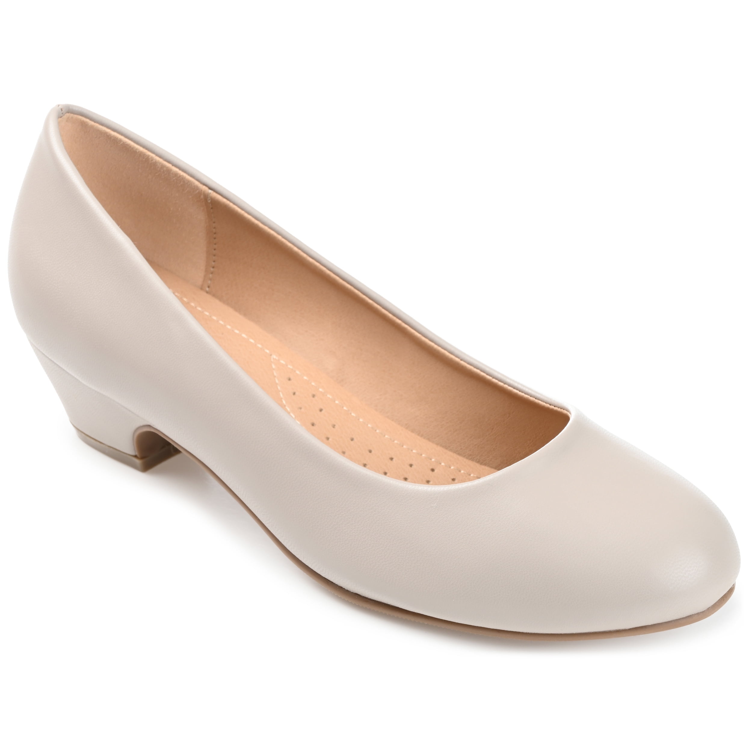 Journee Womens Saar Comfort Insole Round Toe Block Heel Pumps