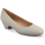 Journee Womens Saar Comfort Insole Round Toe Block Heel Pumps