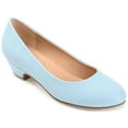 thumbnail image 1 of Journee Womens Saar Comfort Insole Round Toe Block Heel Pumps, Widths Available, 1 of 10