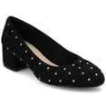 thumbnail image 1 of Journee Womens Saarii Slip On Block Heel Round Toe Pumps, Widths Available, 1 of 10