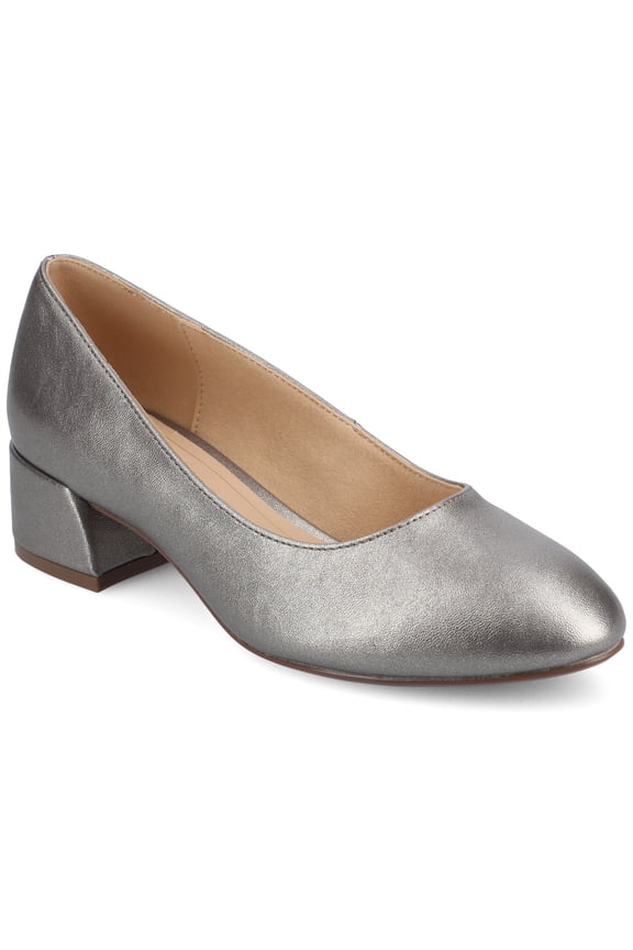 Womens Saarii Slip On Block Heel Round Toe Pumps, Widths Available