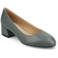 thumbnail image 1 of Journee Womens Saarii Wide Width Slip On Block Heel Round Toe Pumps, 1 of 9