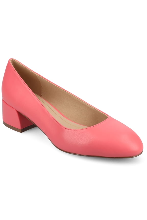 Womens Saarii Wide Width Slip On Block Heel Round Toe Pumps