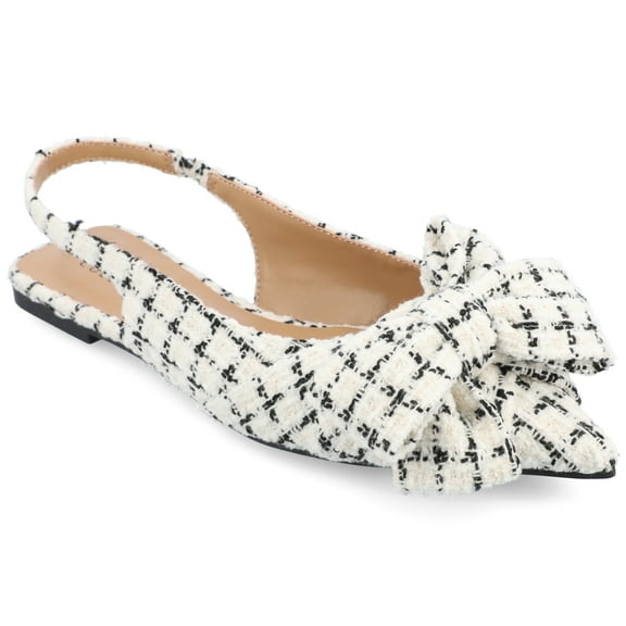 Journee Womens Sabbrina Sling Back Pointed Toe Flats