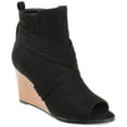 thumbnail image 1 of Journee Womens Sabeena Inside Zip Open Toe Wedge Booties, 1 of 10