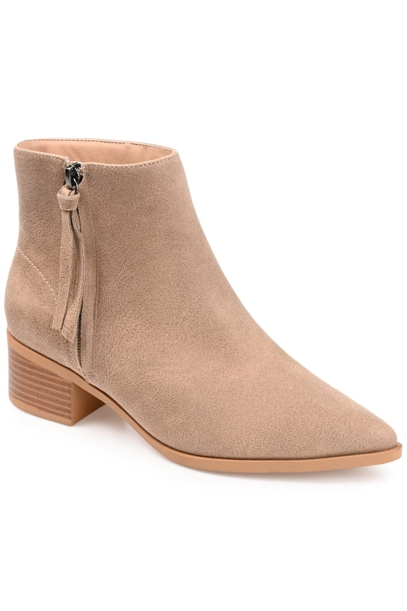 Womens Sadiya Inside Zip Stacked Heel Booties