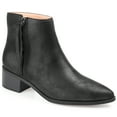 thumbnail image 1 of Journee Womens Sadiya Inside Zip Stacked Heel Booties, 1 of 10
