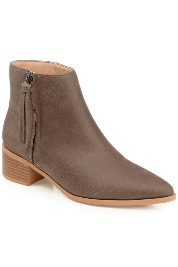 Womens Sadiya Inside Zip Stacked Heel Booties