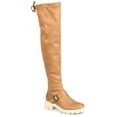 thumbnail image 1 of Journee Womens Salisa Wide Calf Block Heel Over The Knee Boots, 1 of 9