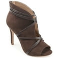 thumbnail image 1 of Journee Womens Samara Back Heel Zip Peep Toe Stiletto Booties, Widths Available, 1 of 10