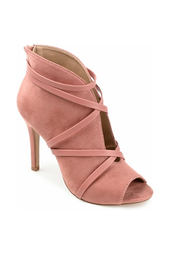 Womens Samara Back Heel Zip Peep Toe Stiletto Booties, Widths Available