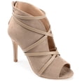 thumbnail image 1 of Journee Womens Samara Back Heel Zip Peep Toe Stiletto Booties, Widths Available, 1 of 10