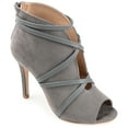 thumbnail image 1 of Journee Womens Samara Back Heel Zip Peep Toe Stiletto Booties, Widths Available, 1 of 10