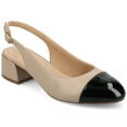 thumbnail image 1 of Journee Womens Sammie Sling Back Cap Toe Block Heel Pumps, Widths Available, 1 of 9