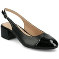 thumbnail image 1 of Journee Womens Sammie Sling Back Cap Toe Block Heel Pumps, Widths Available, 1 of 9