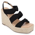 thumbnail image 1 of Journee Womens Santorynn Sling Back Espadrille Platform Wedge Sandals, 1 of 9