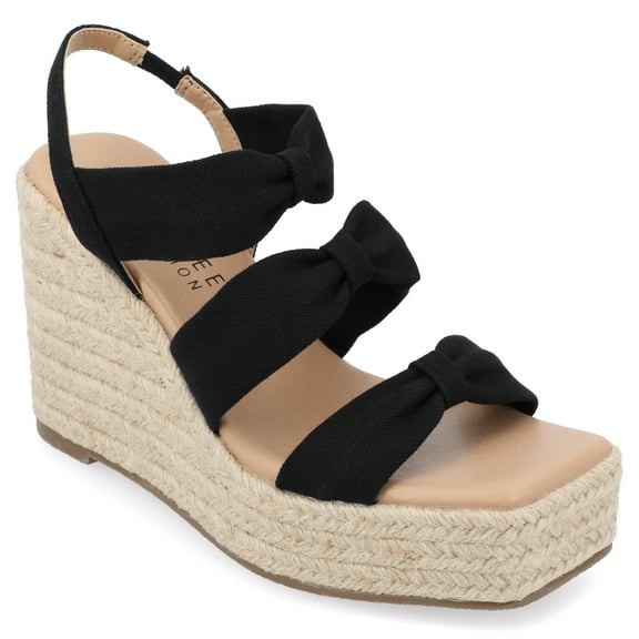 Journee Womens Santorynn Sling Back Espadrille Platform Wedge Sandals