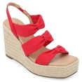thumbnail image 1 of Journee Womens Santorynn Sling Back Espadrille Platform Wedge Sandals, 1 of 9