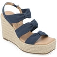 thumbnail image 1 of Journee Womens Santorynn Sling Back Espadrille Platform Wedge Sandals, 1 of 9